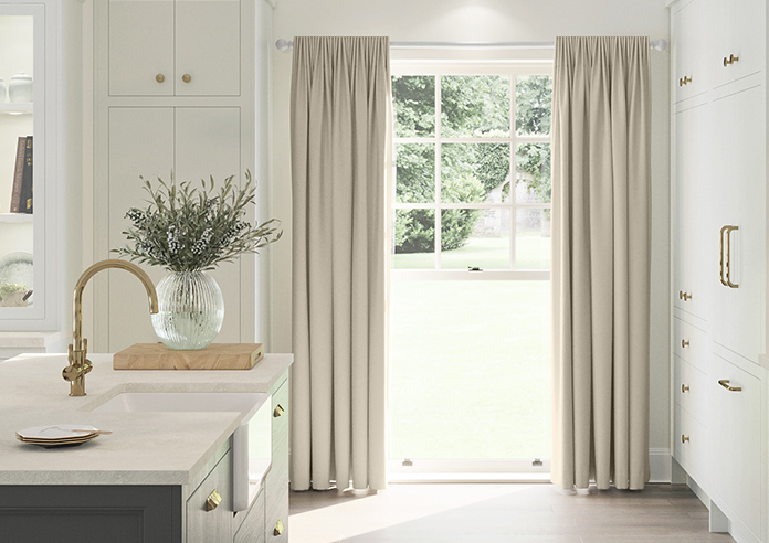 Kyoto Faux Silk, Oyster - Made to Measure Curtains - Image 3